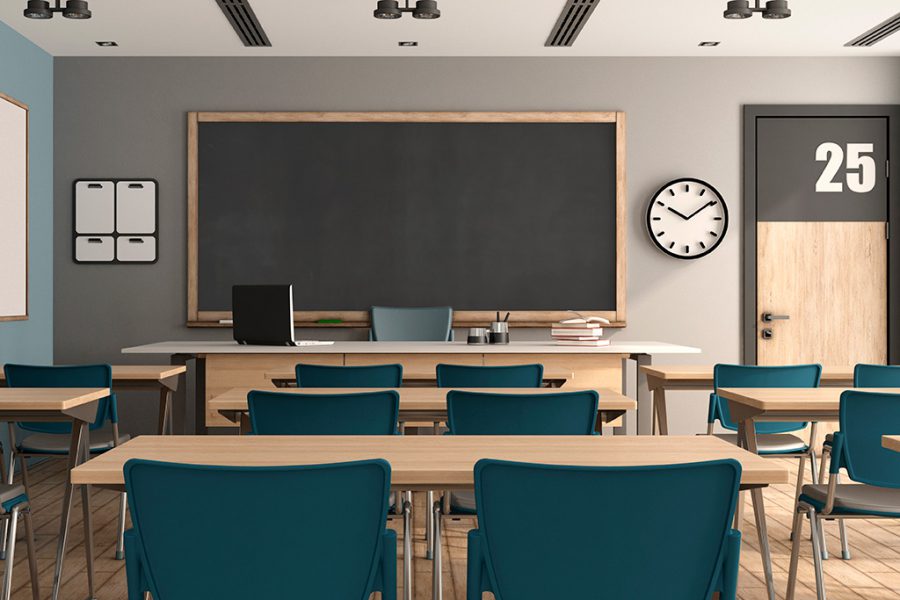 Aula per corsi vuota