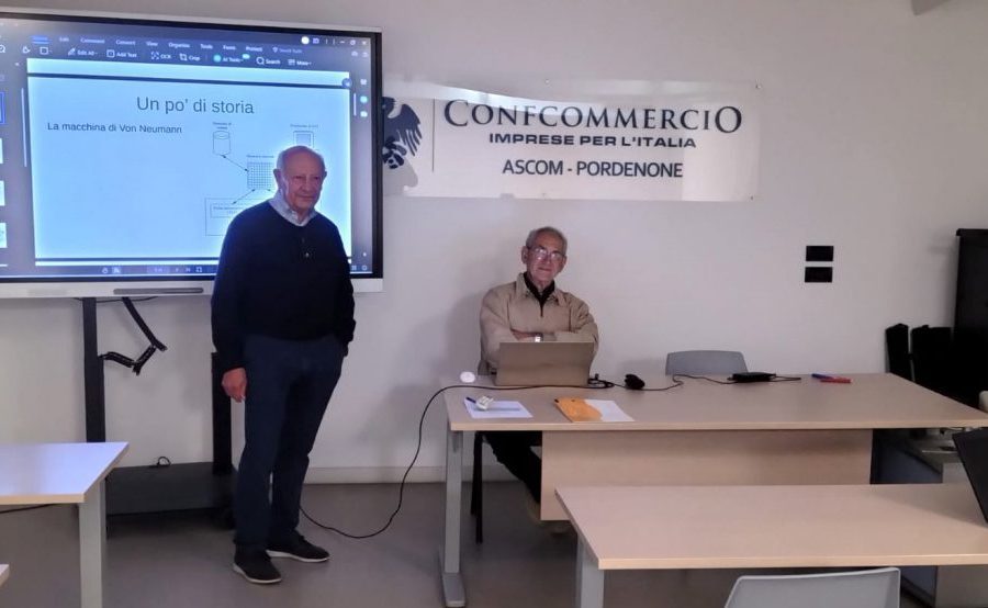 È iniziato a ottobre il corso d’informatica base per i soci organizzato da 50&Più Pordenone presso la Sala Terziaria della Confcommercio.