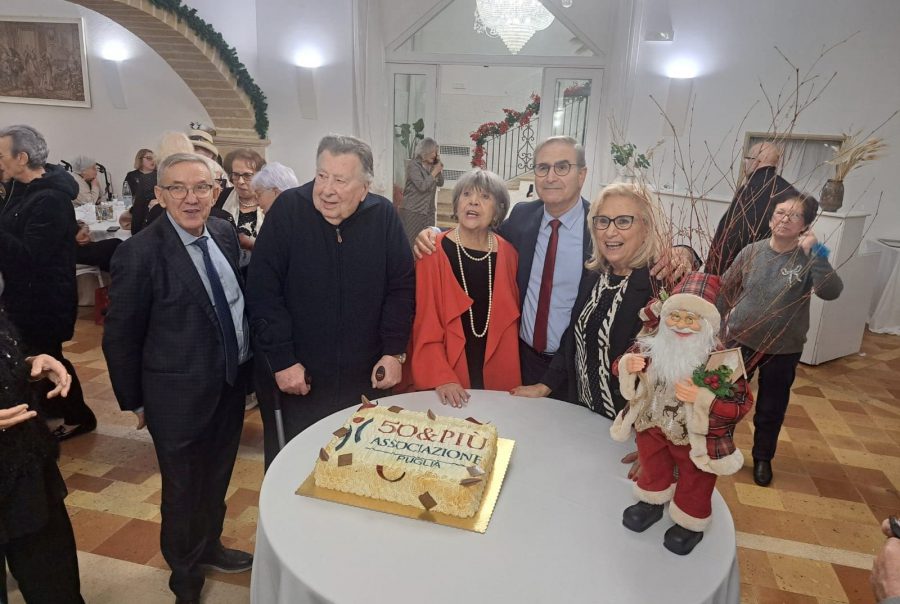 Festa degli auguri di 50&Più Puglia il 7 dicembre 2024