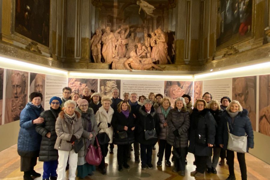 Il gruppo di 50&Più Bologna in visita al santuario che custodice un complesso scultoreo di grande valore