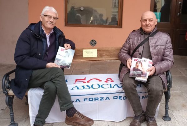 50&Più Gorizia all'inaugazione della targa per Comelli sulla panchina di ascolto