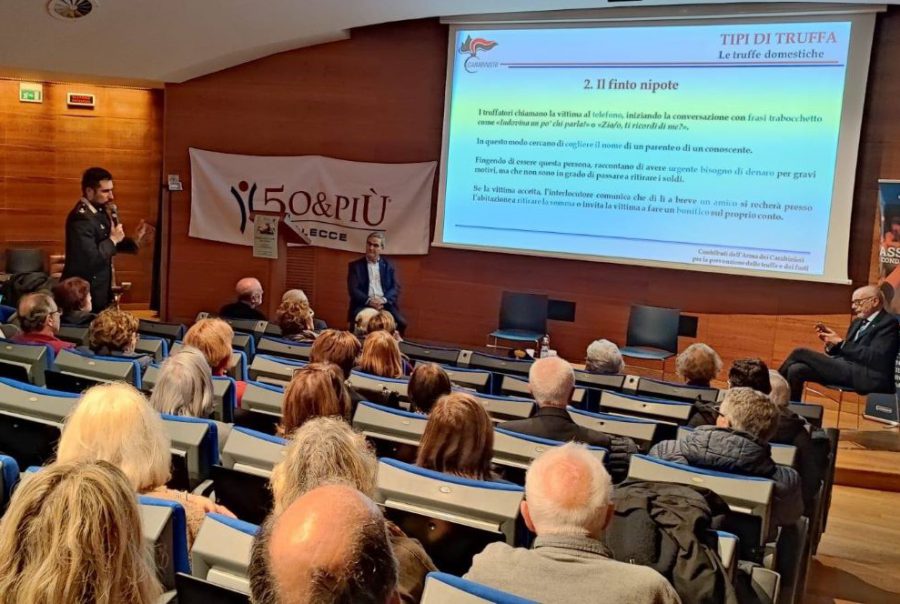 Conferenza sulle truffe agli anziani organizzata da 50&più Lecce